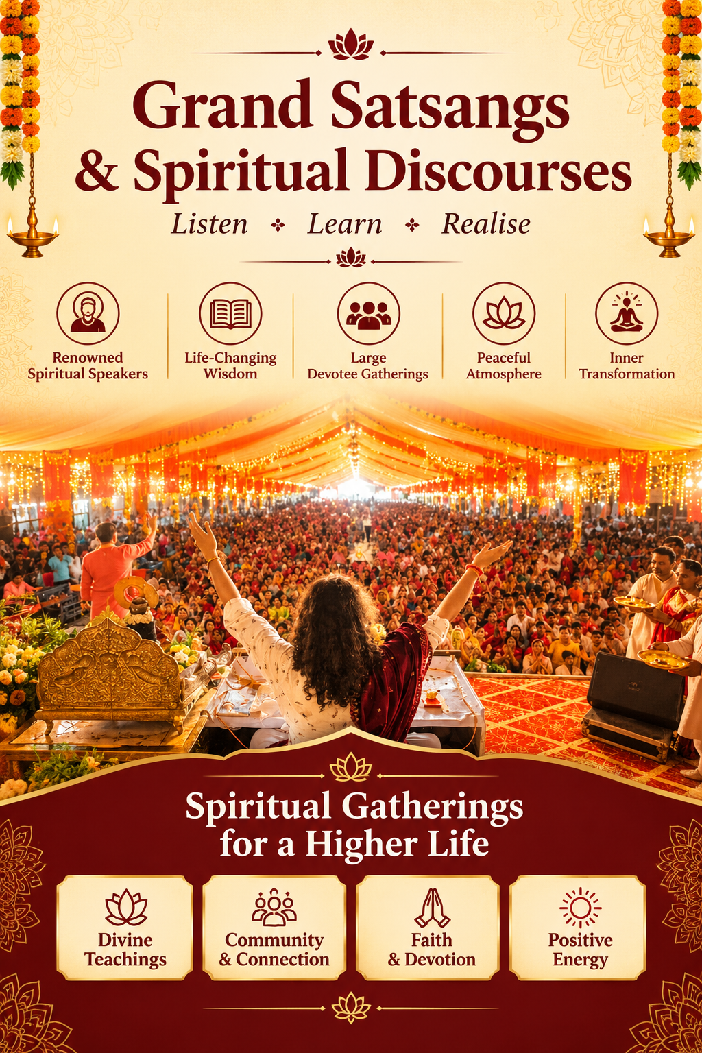 Grand Satsangs and Spiritual Discourses